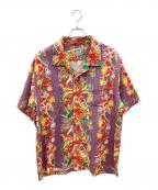 HOUSTONヒューストン）の古着「アロハシャツ　ALOHA SHIRT (PALM TREE)」｜パープル×レッド