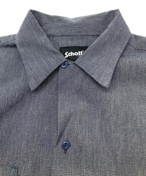 Schott（ショット）Schott (ショット) 半袖シャツ　COTTON COVERT SHIRT グレー サイズ:XLの古着・服飾アイテム