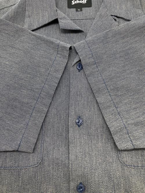 Schott（ショット）Schott (ショット) 半袖シャツ　COTTON COVERT SHIRT グレー サイズ:XLの古着・服飾アイテム