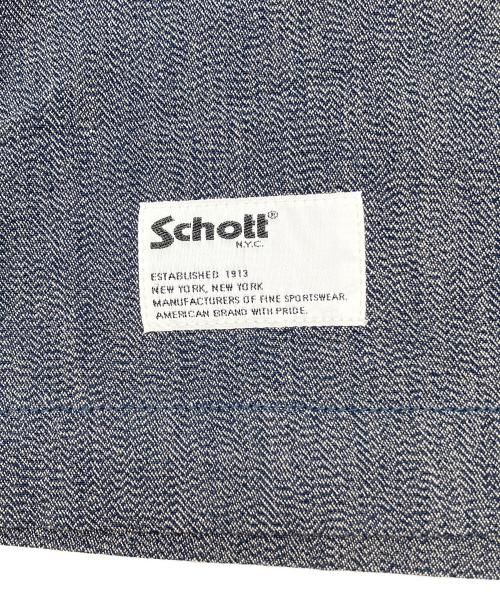 Schott（ショット）Schott (ショット) 半袖シャツ　COTTON COVERT SHIRT グレー サイズ:XLの古着・服飾アイテム