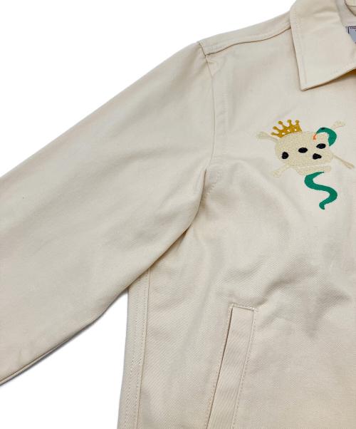 HOUSTON（ヒューストン）HOUSTON (ヒューストン) 刺繍ワークジャケット　VIETNAM JACKET(SKULL) アイボリー サイズ:Lの古着・服飾アイテム