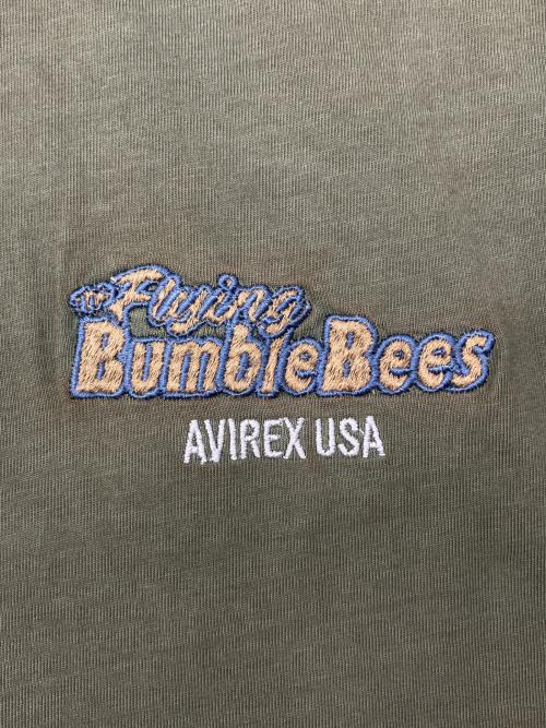 AVIREX（アヴィレックス）AVIREX (アヴィレックス) 刺繍Tシャツ　TOPGUN TOMCAT　50th ANNIVERSARY カーキ サイズ:XLの古着・服飾アイテム