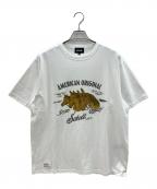 Schottショット）の古着「Tシャツ　HORSE FLOCKY T-SHIRT」｜ホワイト