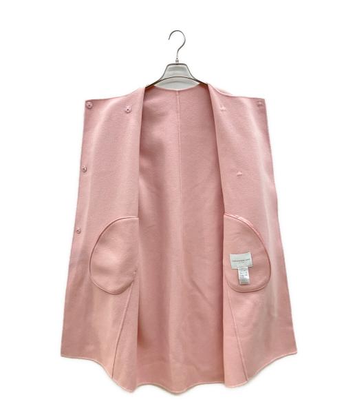 TOMORROW LAND（トゥモローランド）TOMORROW LAND (トゥモローランド) ノーカラーコート ピンク サイズ:36の古着・服飾アイテム