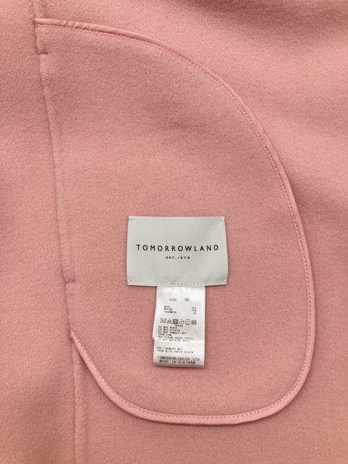 TOMORROW LAND（トゥモローランド）TOMORROW LAND (トゥモローランド) ノーカラーコート ピンク サイズ:36の古着・服飾アイテム