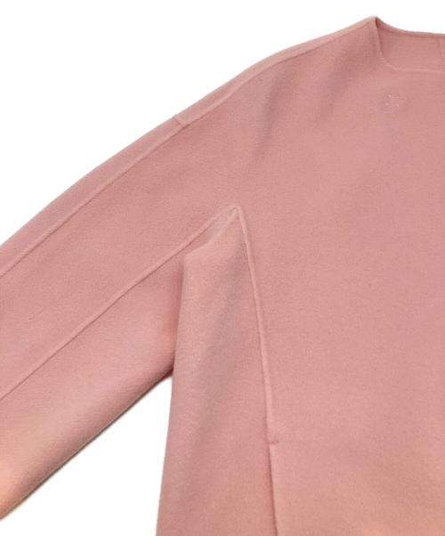 TOMORROW LAND（トゥモローランド）TOMORROW LAND (トゥモローランド) ノーカラーコート ピンク サイズ:36の古着・服飾アイテム