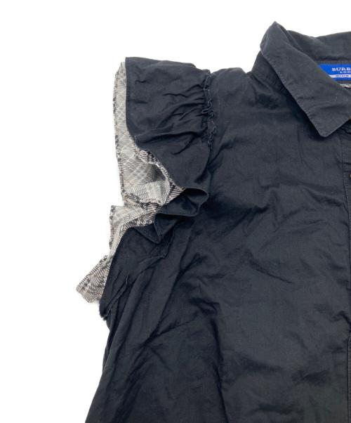 BURBERRY BLUE LABEL（バーバリー ブルー レーベル）BURBERRY BLUE LABEL (バーバリー ブルー レーベル) ノースリーブブラウス ブラック サイズ:38の古着・服飾アイテム