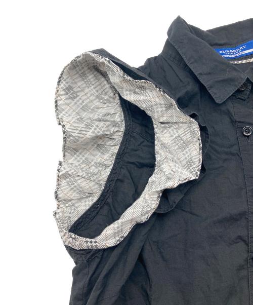 BURBERRY BLUE LABEL（バーバリー ブルー レーベル）BURBERRY BLUE LABEL (バーバリー ブルー レーベル) ノースリーブブラウス ブラック サイズ:38の古着・服飾アイテム