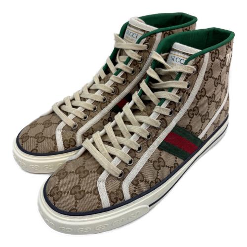 GUCCI（グッチ）GUCCI (グッチ) TENNIS 1977 ベージュ×グリーン サイズ:7の古着・服飾アイテム
