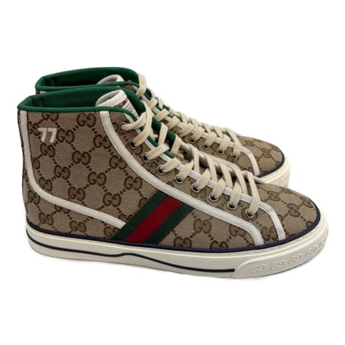 GUCCI（グッチ）GUCCI (グッチ) TENNIS 1977 ベージュ×グリーン サイズ:7の古着・服飾アイテム