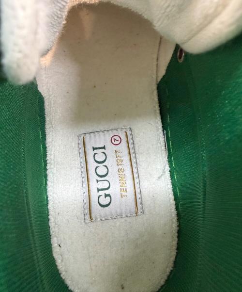 GUCCI（グッチ）GUCCI (グッチ) TENNIS 1977 ベージュ×グリーン サイズ:7の古着・服飾アイテム