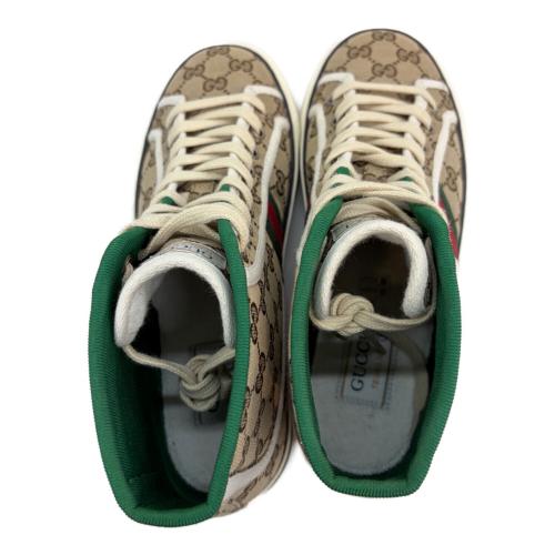 GUCCI（グッチ）GUCCI (グッチ) TENNIS 1977 ベージュ×グリーン サイズ:7の古着・服飾アイテム