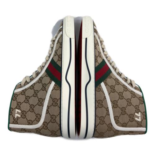 GUCCI（グッチ）GUCCI (グッチ) TENNIS 1977 ベージュ×グリーン サイズ:7の古着・服飾アイテム