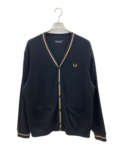 FRED PERRY（フレッドペリー）FRED PERRY (フレッドペリー) 厚手カーディガン ブラック サイズ:Lの古着・服飾アイテム