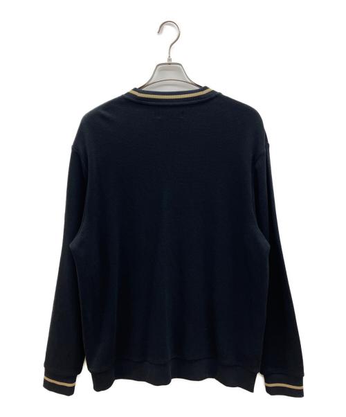 FRED PERRY（フレッドペリー）FRED PERRY (フレッドペリー) 厚手カーディガン ブラック サイズ:Lの古着・服飾アイテム