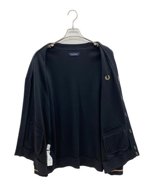 FRED PERRY（フレッドペリー）FRED PERRY (フレッドペリー) 厚手カーディガン ブラック サイズ:Lの古着・服飾アイテム