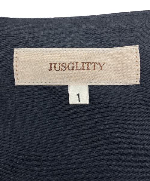 JUSGLITTY（ジャスグリッティー）JUSGLITTY (ジャスグリッティー) ノースリーブ・キャミソールワンピース ネイビー サイズ:1の古着・服飾アイテム