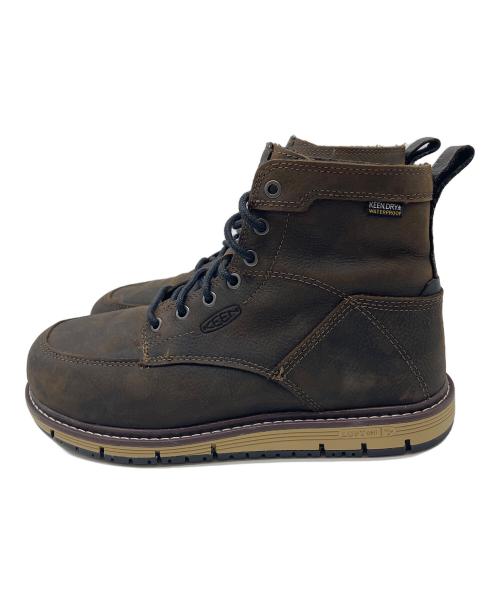 KEEN（キーン）KEEN (キーン) ワークブーツ KEEN SAN JOSE 6 WP(サンノゼ シックス（アルミニウムトゥ）ウォータープルーフ ブラウン サイズ:26cmの古着・服飾アイテム