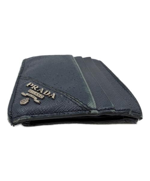 PRADA（プラダ）PRADA (プラダ) サフィアーノ　カードケース ネイビーの古着・服飾アイテム