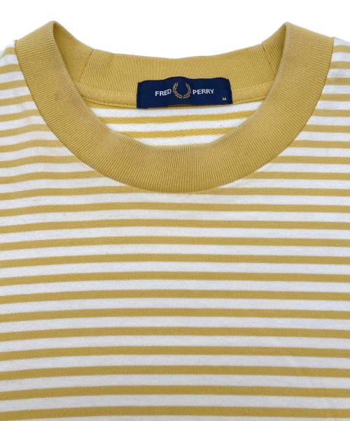 FRED PERRY（フレッドペリー）FRED PERRY (フレッドペリー) 半袖カットソー イエロー×ホワイト サイズ:Ｍの古着・服飾アイテム