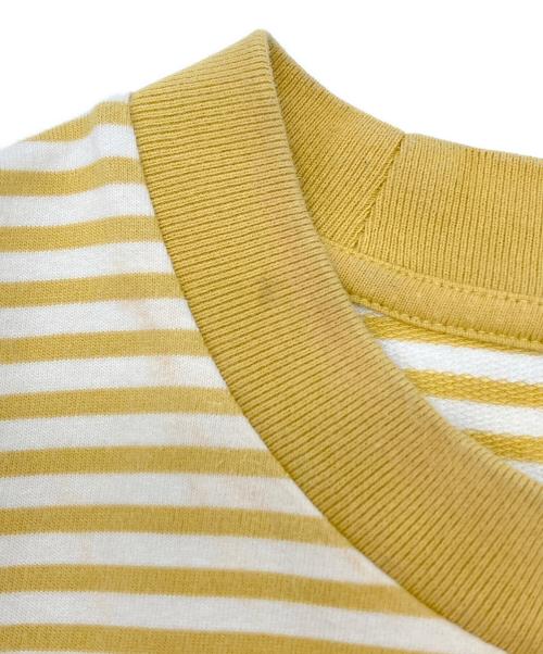 FRED PERRY（フレッドペリー）FRED PERRY (フレッドペリー) 半袖カットソー イエロー×ホワイト サイズ:Ｍの古着・服飾アイテム