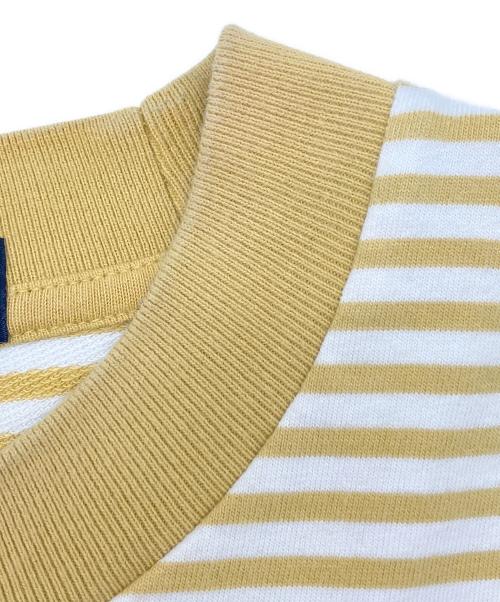 FRED PERRY（フレッドペリー）FRED PERRY (フレッドペリー) 半袖カットソー イエロー×ホワイト サイズ:Ｍの古着・服飾アイテム