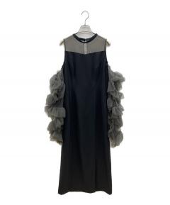 中古・古着通販】foufou (フーフー) THE DRESS #36 black linen DRESS
