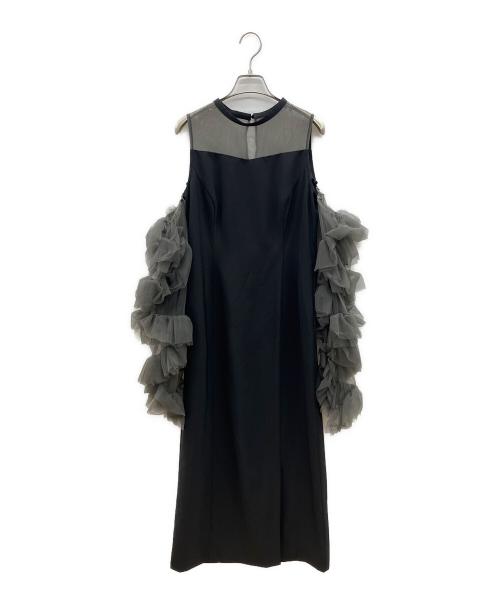ANDRESD（アンドレスド）ANDRESD (アンドレスド) 長袖ワンピース　detached sleeve dress ブラック×グレー サイズ:Lの古着・服飾アイテム