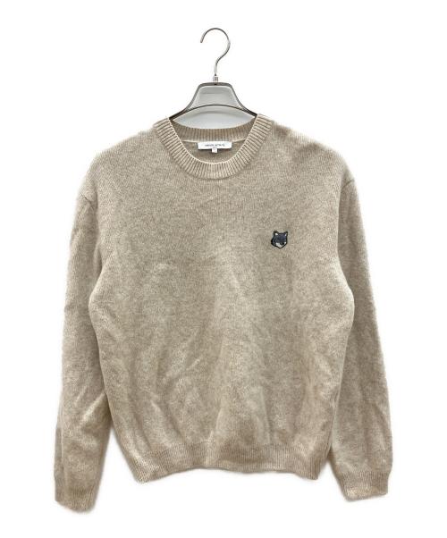 maison kitsune（メゾンキツネ）maison kitsune (メゾンキツネ) 厚手ニット　BOLD FOX HEAD COMFORT　2025AW アイボリー サイズ:Lの古着・服飾アイテム
