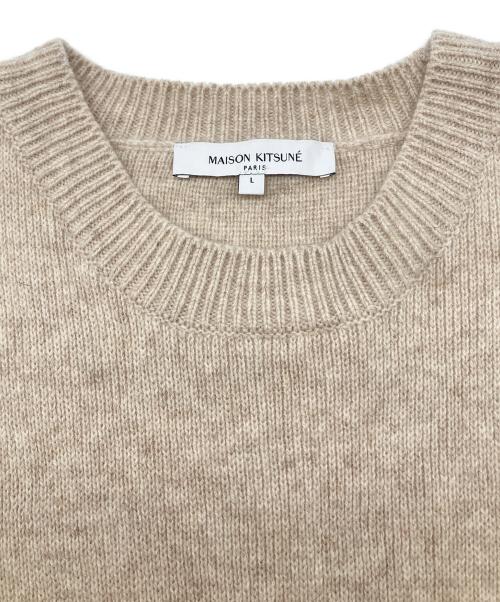 maison kitsune（メゾンキツネ）maison kitsune (メゾンキツネ) 厚手ニット　BOLD FOX HEAD COMFORT　2025AW アイボリー サイズ:Lの古着・服飾アイテム