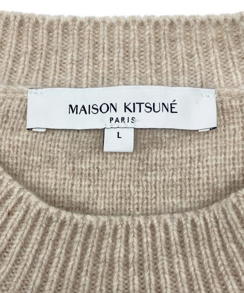 maison kitsune（メゾンキツネ）maison kitsune (メゾンキツネ) 厚手ニット　BOLD FOX HEAD COMFORT　2025AW アイボリー サイズ:Lの古着・服飾アイテム