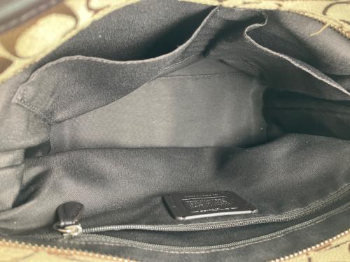 COACH（コーチ）COACH (コーチ) シグネチャー　トートバッグ ベージュ×ブラウンの古着・服飾アイテム