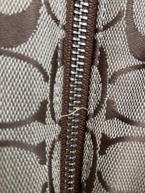 COACH（コーチ）COACH (コーチ) シグネチャー　トートバッグ ベージュ×ブラウンの古着・服飾アイテム