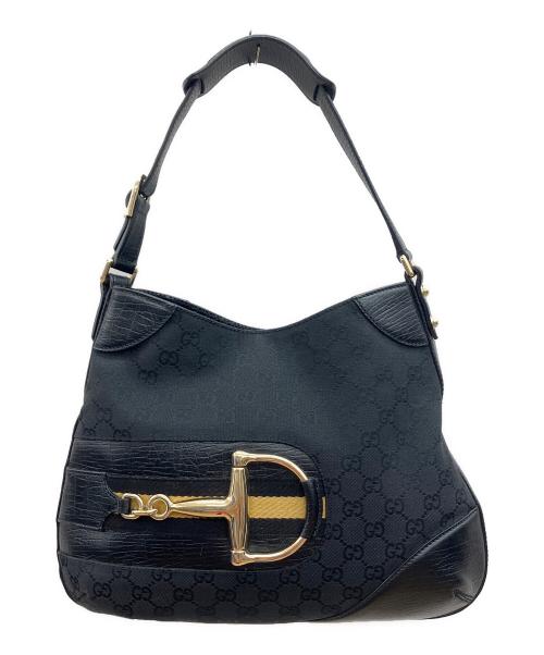 GUCCI（グッチ）GUCCI (グッチ) ワンショルダーバッグ　ホースビット ブラックの古着・服飾アイテム