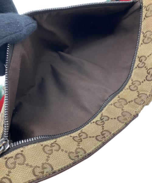 GUCCI（グッチ）GUCCI (グッチ) ウエストポーチ GG ベージュ×ブラウンの古着・服飾アイテム