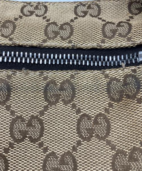 GUCCI（グッチ）GUCCI (グッチ) ウエストポーチ GG ベージュ×ブラウンの古着・服飾アイテム