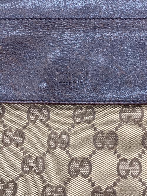 GUCCI（グッチ）GUCCI (グッチ) ウエストポーチ GG ベージュ×ブラウンの古着・服飾アイテム