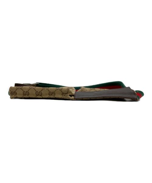 GUCCI（グッチ）GUCCI (グッチ) ウエストポーチ GG ベージュ×ブラウンの古着・服飾アイテム
