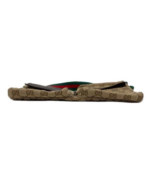 GUCCI（グッチ）GUCCI (グッチ) ウエストポーチ GG ベージュ×ブラウンの古着・服飾アイテム