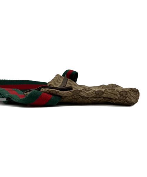 GUCCI（グッチ）GUCCI (グッチ) ウエストポーチ GG ベージュ×ブラウンの古着・服飾アイテム