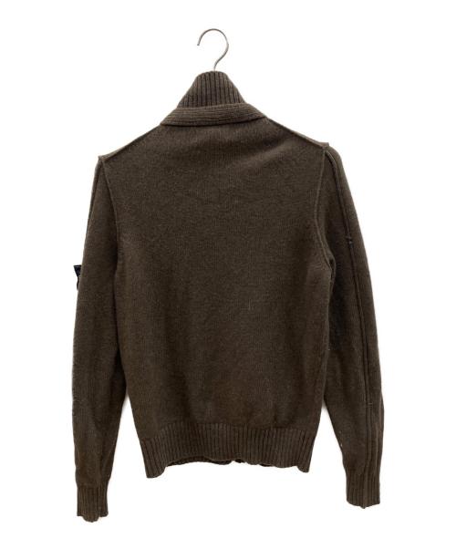 STONE ISLAND（ストーンアイランド）STONE ISLAND (ストーンアイランド) ニットカーディガン　2014AWモデル ブラウン サイズ:Ｍの古着・服飾アイテム
