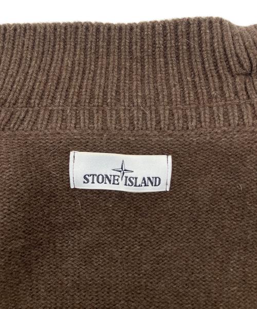STONE ISLAND（ストーンアイランド）STONE ISLAND (ストーンアイランド) ニットカーディガン　2014AWモデル ブラウン サイズ:Ｍの古着・服飾アイテム