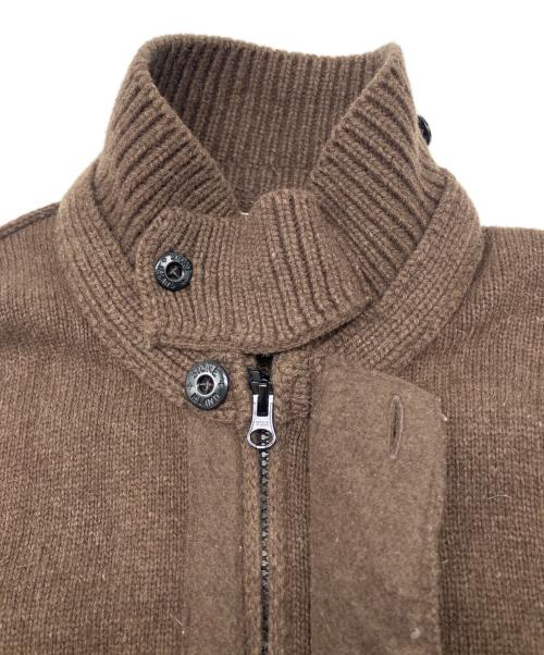 STONE ISLAND（ストーンアイランド）STONE ISLAND (ストーンアイランド) ニットカーディガン　2014AWモデル ブラウン サイズ:Ｍの古着・服飾アイテム
