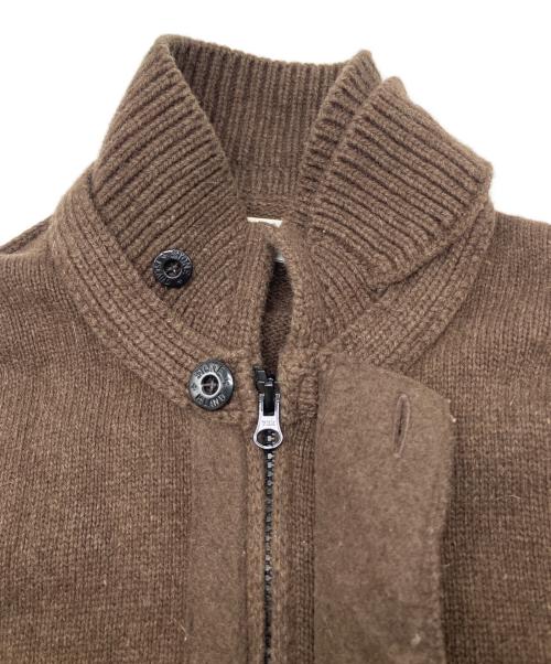 STONE ISLAND（ストーンアイランド）STONE ISLAND (ストーンアイランド) ニットカーディガン　2014AWモデル ブラウン サイズ:Ｍの古着・服飾アイテム