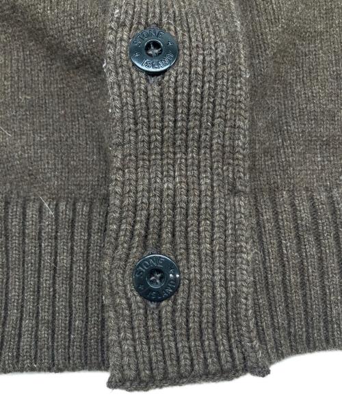 STONE ISLAND（ストーンアイランド）STONE ISLAND (ストーンアイランド) ニットカーディガン　2014AWモデル ブラウン サイズ:Ｍの古着・服飾アイテム