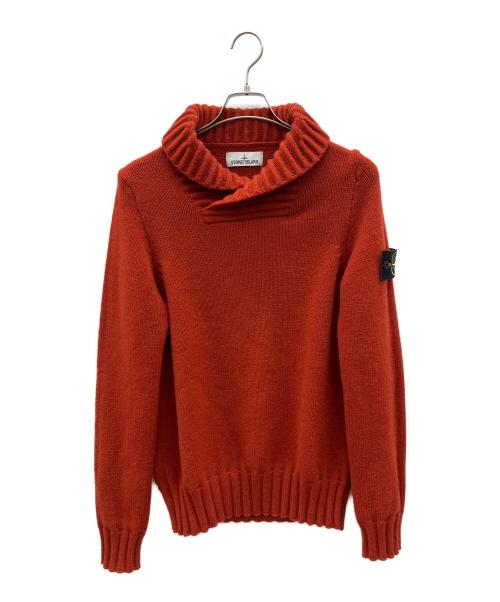 STONE ISLAND（ストーンアイランド）STONE ISLAND (ストーンアイランド) 厚手ニット　2014AWモデル レッド サイズ:Ｍの古着・服飾アイテム