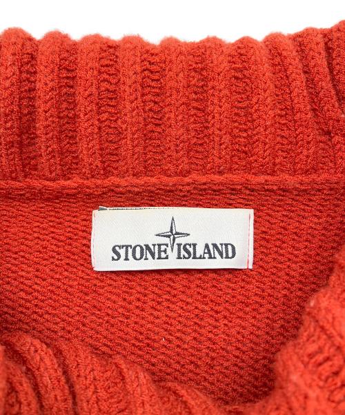 STONE ISLAND（ストーンアイランド）STONE ISLAND (ストーンアイランド) 厚手ニット　2014AWモデル レッド サイズ:Ｍの古着・服飾アイテム