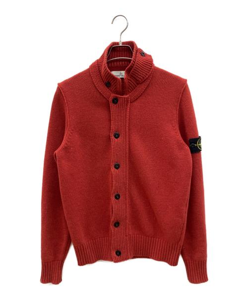 STONE ISLAND（ストーンアイランド）STONE ISLAND (ストーンアイランド) ニットカーディガン　2015AWモデル レッド サイズ:Ｍの古着・服飾アイテム