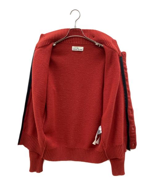 STONE ISLAND（ストーンアイランド）STONE ISLAND (ストーンアイランド) ニットカーディガン　2015AWモデル レッド サイズ:Ｍの古着・服飾アイテム