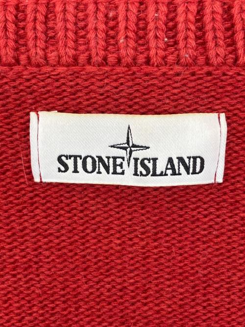 STONE ISLAND（ストーンアイランド）STONE ISLAND (ストーンアイランド) ニットカーディガン　2015AWモデル レッド サイズ:Ｍの古着・服飾アイテム